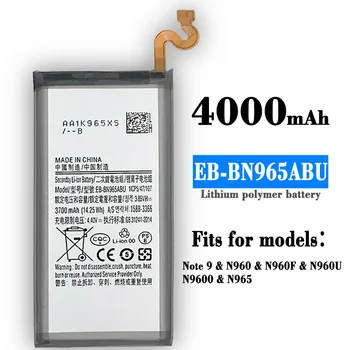 Oginal EB-BN965ABU EB-BN965ABE 4000mAh Bateriją, skirtą Samsung Galaxy Note9 9 Pastaba SM-N9600 N960F N960U N960N N960W +Įrankiai