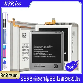 Baterijos Samsung GALAXY S2 S3 S4 S5 mini S6 S7 Krašto S8 S9 Plus S10 S10E S20 Ultra S6edge S7edge SM G925F G930F G935F G950F