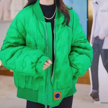 Žemyn Paltai Žiemos Paltai Moterims Baltųjų Ančių Pūkais Korėjos Mados Ilgomis Rankovėmis Tirštėti Šiltas Užtrauktuku Striukė Vėjo Prarasti Puffer Jacket