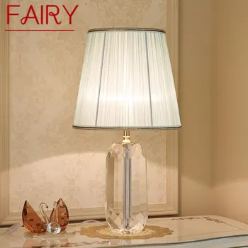 Šiuolaikinių PASAKŲ Kristalų Stalo Lempa LED Derliaus Paprasta Kūrybos Naktiniai staleliai, Stalas Šviesos Namų Kambarį Miegamojo Puošimas