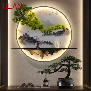 ULANI Modernios Sienos Nuotrauka Šviesos Viduje Kūrybos Kinijos Kraštovaizdžio Freskos Sconces Lempa, LED vidaus Gyvenimo Miegamasis Tyrimas