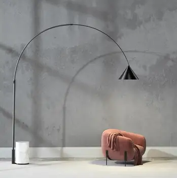 Vertikalus lempos dizaineris kavos staliukas, sofa-pardavimo biuras modelis kambarys parabolinis marmuro žvejybos lempos kambarį grindų lempos