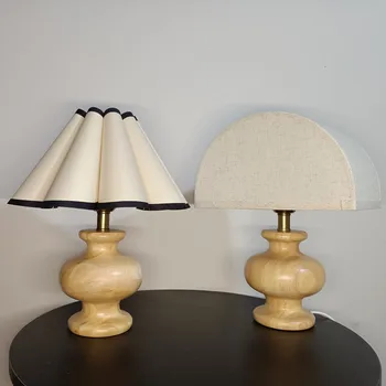 Skalbiniai, stalo lempa medžio masyvo žurnalas miegamojo lovos miegamojo atmosferą lempos homestay retro lempos korėjos wabi-sabi stilius