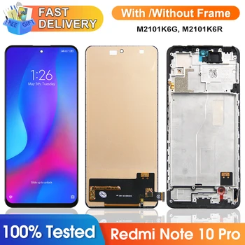 Ekranas Ekranas Xiaomi Redmi 10 Pastaba Pro M2101K6G M2101K6R Lcd Ekranas Skaitmeninis Jutiklinis Ekranas Redmi 10 Pastaba Pro Pakeitimo