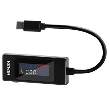 KOWSI KWS-065C Tipas-C USB-C 4-30 V Įtampos Matuoklis Laiko Ammeter Skaitmeninis Ekranas Įtampos Testeris Dabartinis