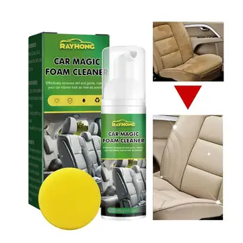 Galingas Dėmių Šalinimo Putų Cleaner Multi-Naudoti Putų Cleaner Spray Su Kempine Odos Audinio Automobilių Kilimų Dėmes 60ml Cleaner