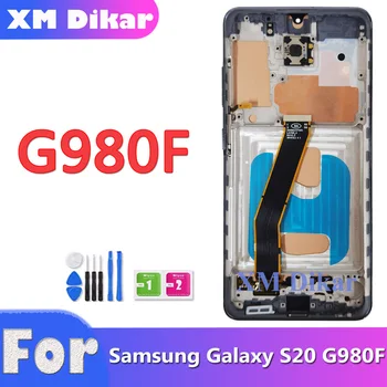 Aukštos Kokybės TFT Lcd Samsung Galaxy S20 G980F Ekranas Jutiklinis Ekranas skaitmeninis keitiklis Asamblėjos Pakeitimas Su karkasu