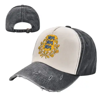 Emblema Estija Spalvų Blokavimo Nelaimę Beisbolo Kepuraitę Tėtis Skrybėlės Vyrai Moterys Vintage Plauti Medvilnės Trucker Reguliuojamas Dovana