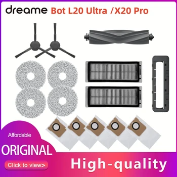 Originalus Dreame Bot L20 Ultra Pagrindinis Šepetys Dangtis, Filtras, Mop,Dulkių maišelio papildomi Priedai už X20 Pro Dulkių siurblių Dalys