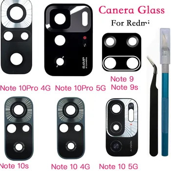 Atgal Kameros Stiklo Xiaomi Redmi 9 Pastaba 9s 10 10 Pro Galinio vaizdo Kameros Objektyvas Su Klijais Ir Pašalinti Įrankių Remonto Pakeitimo