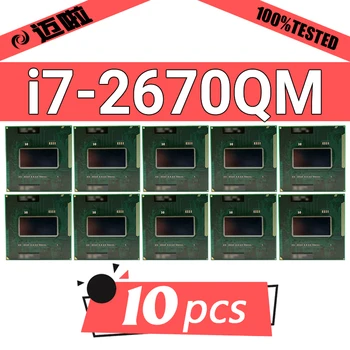 Naudoti 10vnt i7-2670QM SR02N i7 2670QM 2.2 GHz Quad-Core Aštuonių Siūlų CPU Procesorius 6M 45W Socket G2 / rPGA988B