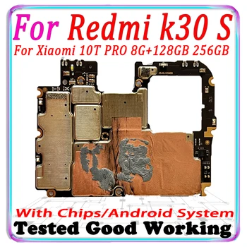 Už Xiaomi Mi 10T Pro/Redmi K30S Plokštė 128 GB 256 GB Pagrindinių Grandinių Valdybos Redmi K30S K30 S 100% Originalus Mainboard