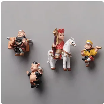 Creative 3D Šaldytuvas Magnetai Kinų stiliaus Žmonės, Animacinių filmų Dervos Šaldytuvas Stick Asmeninį 