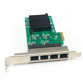PCIe X1 Keturių-port Gigabit Ethernet Tinklo plokštė RTL8111H Stalinis Kompiuteris 4-RJ45