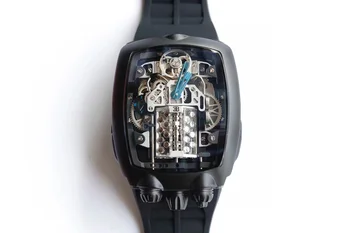 Išplėstinė limited edition vyrų mechaninė žiūrėti, nauji dizaino drožyba užsakymą žiūrėti automatinis mechaninis laikrodis, vyriški žiūrėti vyrų gif
