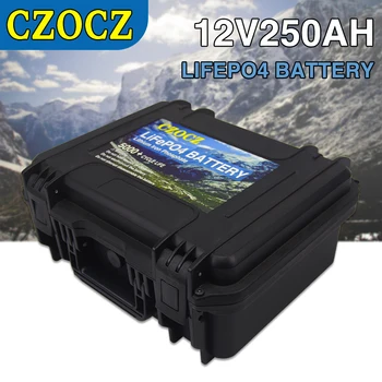12V 250AH LiFePO4 Baterija įmontuota BMS Ličio Geležies Fosfato Ląstelių 5000+ Ciklų RV Stovyklautojai Krepšelį Saulės Inverterių Valčių Variklių