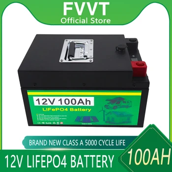 12V 100Ah LiFePO4 Ličio Geležies Fosfato Baterijos Built-in BMS 5000+ Ciklo Pakeisti Labiausiai ir rezervinio Maitinimo Namų Energijos Saugojimas