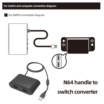 N64 Adapteris Paramos Turbo Belaidis USB Adapteris 2 Prievadai USB Wireless Controller Adapter Nr. Vvg Už Jungiklis/OLED Modelį, Windows PC