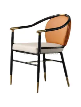 Šiaurės Valgomojo Kėdė Minimalistinio Magistro Kėdės Home Hotel Šviesos Prabangus Odinis Arbatos Stalo, Kėdės High-end Dizaino Derybų Kėdė