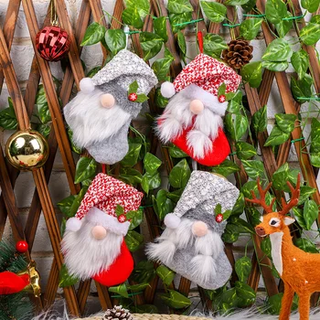 Kalėdų Kojinės Santa Claus Gyvulių Pliušinis Maišas Kalėdų Dovaną-Saldainių Maišelį Medžio Kabo Ornamentu Naujųjų Metų Navidad Namų Šaliai Dekoro