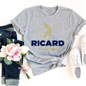 Ricard Tee moterims harajuku Japonijos streetwear marškinėliai moteriška grafinis drabužiai