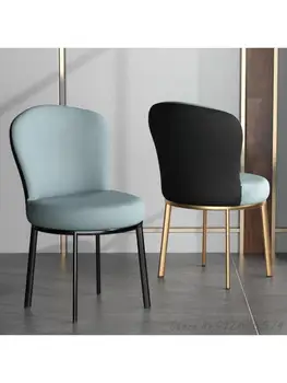 Valgomojo stalas, kėdės namų šviesos prabangūs aukštos klasės modernus minimalistinio net raudona makiažo kėdė kėdė atlošo miegamojo, valgomojo kėdės Šiaurės