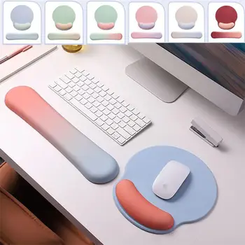 Riešo Poilsio Pelės Mygtukai Klaviatūros Mygtukai Nustatyti Ergonomiškos Pagalvės Žaidimų Pelės Kilimėlis Office Home PC Nešiojamas Desktop 3D Vertus Paramos Kilimėlis