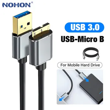 Kietasis Diskas Išorinis Kabelis USB Micro B Kabelį HDD Kabelis, Mikro Duomenų Kabelis SSD Sata Kabelis Samsung 