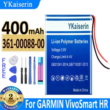YKaiserin Baterija 361-00088-00 3610008800 400mAh Garmin VivoSmart HR/VivoSmart HR Bateria + Nemokamas Įrankiai