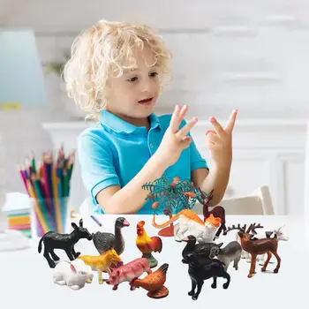 Laukinių Gyvūnų Modelius, Kruopščiai Kūrinys, Paveikslas Žaislai Išsamios Papuošti Įdomių Pažintinių Ūkio Gyvūnų Ornamentu Žaislai