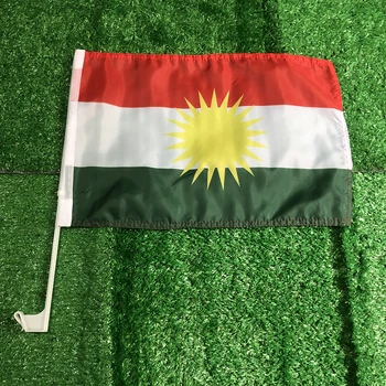 DANGUS VĖLIAVOS 30*45cm Kurdų automobilių vėliavos kurdistano automobilių garbanojimo Vėliavos valstybės Vėliava standartas-nešmena mojavo vėliava su plastiko stiebo