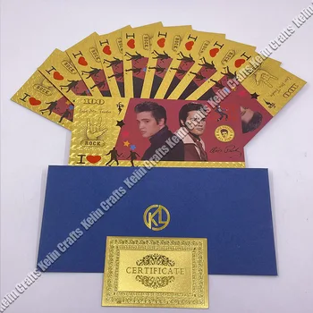 Elvis Presley, Aukso Folija Banknotų Limited Edition Karalius Rock, Pop Populiarus Amerikiečių Stiliaus Korteles Dovana