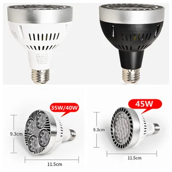 LED PAR30 220v 45w Didelės Išėjimo galios Vidutinio Bay LED Lemputės, 45W 4500 Liumenų, Šiltai Balta (3000K), Metalo Halogenų, CFL & Haloge