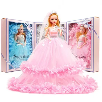 Vestuvinė Suknelė Lėlės Žaislą Dovanų Dėžutė Rinkinys Vaikams ir Mergaičių Lėlės Dovana Pakeitimo Lėlės Žaislas 40cm Dovanų Dėžutėje Stilius