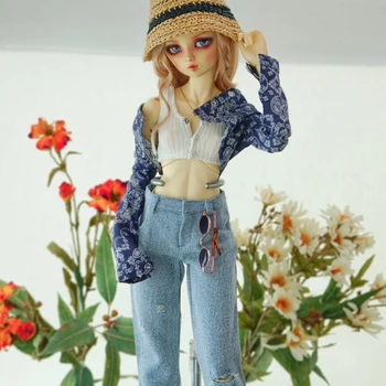 D04-B302 Vaikų rankų darbo žaislas BJD/SD lėlės drabužiai 1/3 Gėlių marškinėliai trumpas stiliaus 1pcs