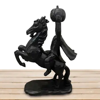 Headless Horseman Skulptūra Siaubo Moliūgų Begalvis Statulėlės Helovinas Dekoracijas Baisu Juoda Skulptūros Home Office