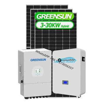 10000 watt Greensun Saulės Skydelis Sistema Išjungti Tinklo Hibridas 3KW 5KW 8KW 10KW Laikymo Galia su Baterijomis