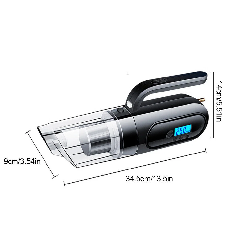 4 IN 1 Multi-Funkcija Automobilinis Dulkių siurblys USB Įkrovimo Oro Siurblys Padangų Slėgio Stebėjimo LED, Šviesos, Skaitmeninis Displėjus, Automobilių Home