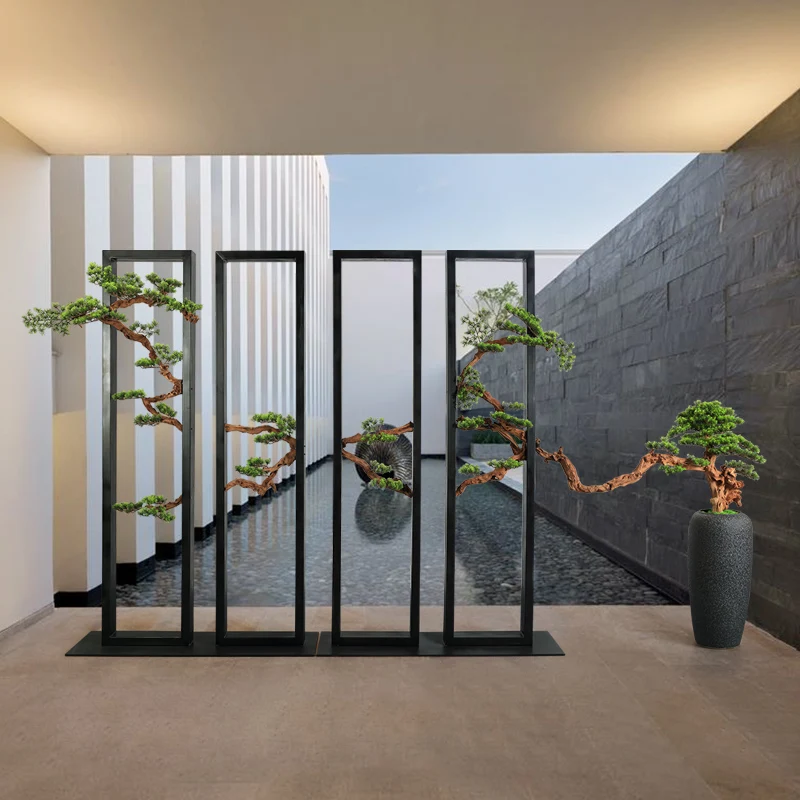 Naujas Kinų Dzeno modeliavimas pasveikinti su pušų geležies meno ekrano skiriamoji ir grindų apdaila
