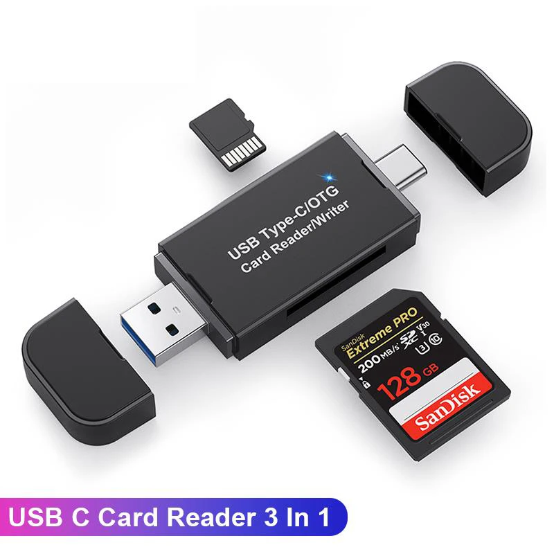 OTG SD TF Card Reader, Didelės spartos duomenų Perdavimo Adapteris USB Flash Drive, Adapteris, C Tipo, USB 2.0, Mikro USB Kortelių Skaitytuvas