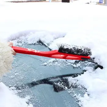 2-in-1 Ledo Grandiklis Transporto priemonės Sniego Šepečiu Pašalinti Kastuvas su Rankena Automobilio Langų Žiemos Sniego Cleaner
