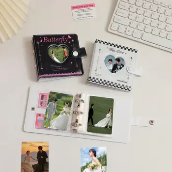 Gana Kpop Albumą Nešiojamų Photocard Albumą Meilė Širdies Tuščiaviduriai Photocard Rinkimo Mini Photocard Turėtojas Knyga