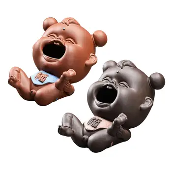Molio Kinijos Fu Baby Mini Arbatos naminių Gyvūnėlių Statulėlės Mielas Suvenyras Jogos Kambario Lentynos