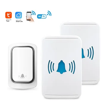 Tuya Smart Doorbell Wifi Bevielio ryšio Žiedas Doorbel savaeigis Mygtukas Vandeniui Varpeliais Smart gyvenimo Kontrolės Aleax Durų bell Rinkinys