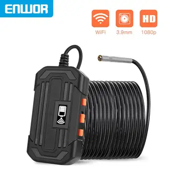 ENWOR 3.9 mm WiFi Endoskopą Kamera 1080P HD WiFi Pramonės Kontrolės Endoskopą Vandeniui Daugiagyslis Kabelis Android/ios/PC/Tabletės
